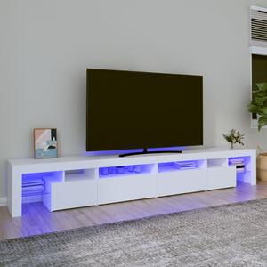 VidaXL TV omarica z LED lučkami bela 260x36,5x40 cm