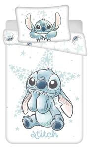 Bela bombažna otroška posteljnina za otroško posteljico 100x135 cm Lilo and Stitch "White Star" – Jerry Fabrics