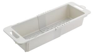 Siv plastičen nastavljiv teleskopski odcejalnik za pomivalno korito 52x18 cm – Metaltex