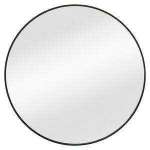 Ogledalo z okvirjem Levi (Premer: 60 cm, Črna, Kovina)