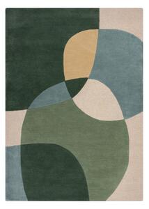 Zelena ročno tkana volnena preproga 200x290 cm Glow Green & Blue – Flair Rugs