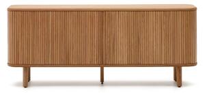 Komoda v jesenovem dekorju z drsnimi vrati v naravni barvi 180x75,5x40 cm Mailen – Kave Home