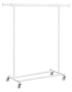 Stojalo za oblačila INEZ na kolesih, maks. 90kg, 83,5x45x160cm, bela SongmicsHome