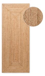 Obojestranski/ročno tkan tekač iz jute v naravni barvi 80x200 cm Juno – Hanse Home