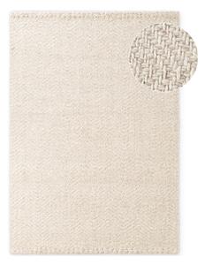 Kremno bela/slonokoščena ročno tkana preproga iz mešanice volne 200x290 cm Majoli – Elle Decoration
