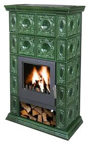 Domofire Kaminska peč Altenburg (8 kW, Zmogljivost ogrevanja prostora: 160 m³, Material obloge: Keramika, Zelena)