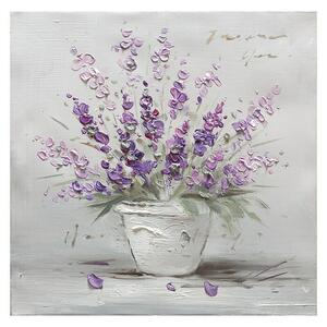 Ročno izdelana slika Dipinto Cvetje v loncu (Tihožitje, Š x V: 30 x 30 cm)