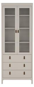 Sivo-bež vitrina 78x199x33 cm Madrid – Tvilum