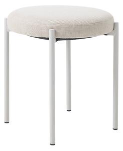 Kremno bel kovinski stolček Pelican – Unique Furniture