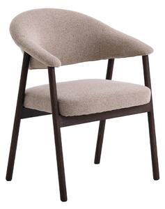 Bež jedilni stoli v kompletu z nasloni za roke 2 ks iz masivnega hrasta Elk – Unique Furniture