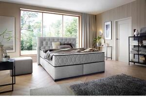 Premium Living Postelja Z Vzmetnico Prestige, Svetlo Siva, 160x200