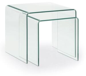 Steklene mizice v kompletu 2 ks 50x50 cm Burano – Kave Home