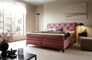 Premium Living Postelja Boxspring Molde, Roza, 180x200