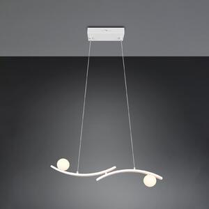 Trio Lighting LED viseča svetilka Napoli, bela mat, dolžina 82 cm, kovina, CCT, zatemnjen, Bela, Dnevna soba / jedilnica, Kovina, Sodobni