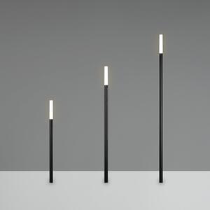 Reality Leuchten LED-zemeljska svetilka STICK, črna, 3-plamenska, IP44, vtič, Črna, Kovina, Sodobni