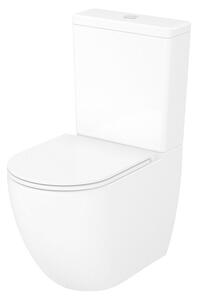 Cersanit WC monoblok brez roba Remo Pro Oval (Bela, Do x Š x V: 62,2 x 36,2 x 83,5 cm)