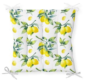 Sedežna blazina iz mešanice bombaža Minimalist Cushion Covers Lemons, 40 x 40 cm