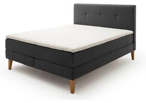 Antracitno siva boxspring postelja 180x200 cm Stockholm – Meise Möbel