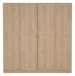 Garderobna omara v hrastovem dekorju v naravni barvi 195,5x200 cm Billund – Tvilum