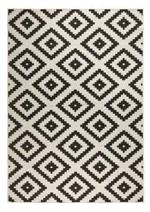 Črno-kremasta zunanja preproga NORTHRUGS Malta, 80 x 150 cm