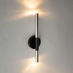 Stenna svetilka Sopel Lux, 2-svetilna, črna/srebrna, višina 38 cm