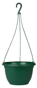 Viseči cvetlični lonec (Plastika, Zelena, Premer: 25 cm)