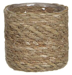 Mica Decorations Košara za rastline Atlantic (Zunanje dimenzije (Ø x V): 12 x 12 cm, Naravni materiali, Rjava)