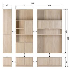 Modularna omarica v hrastovem dekorju v naravni barvi 40x199 cm Modulair – vtwonen