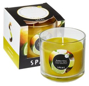 Dišeča sveča v kozarcu SOUTHERN CITRUS 8,5 cm rumena