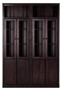 Rjava vitrina iz masivnega bora 148x223 cm Anita – Støraa