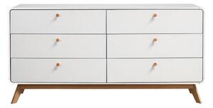 Bela nizka komoda 150x74 cm Caitlin – Støraa