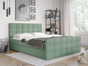 Boxspring postelja Memphis 100, 140x200, Blago, Posteljno dno, 145x216x105cm, Vzmetnica, Bor