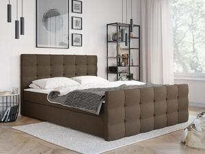 Boxspring postelja Memphis 100, 140x200, Blago, Posteljno dno, 145x216x105cm, Vzmetnica, Bor