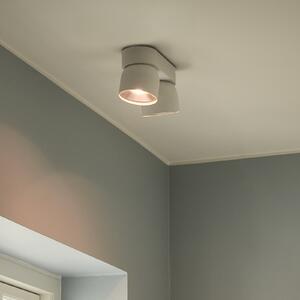 Nordlux Downlight Pitcher, GU10, dvokamen, kovina, bela, zatemnjen, Bela, Dnevna soba / jedilnica, Kovina, Sodobni