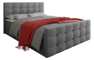 Boxspring postelja Memphis 118, 140x200, Blago, Posteljno dno, 145x216x105cm, Vzmetnica, Bor