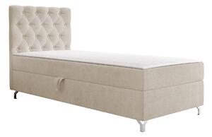 Boxspring postelja Memphis 142, 80x200, Blago, Posteljno dno, 80x207x114cm, Vzmetnica, Bor