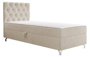 Boxspring postelja Memphis 142, 80x200, Blago, Posteljno dno, 80x207x114cm, Vzmetnica, Bor