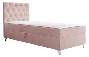 Boxspring postelja Memphis 142, 80x200, Blago, Posteljno dno, 80x207x114cm, Vzmetnica, Bor