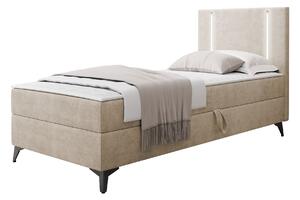 Boxspring postelja Memphis 146, 80x200, Blago, Posteljno dno, 85x207x106cm, Vzmetnica, Bor