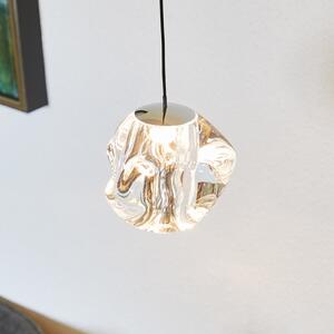 LOOM DESIGN LED viseča luč Ice Ball, krom/čista, Ø 10,5 cm, zatemnjen, Kovinska, Dnevna soba / jedilnica, Kovina, Sodobni, Globus