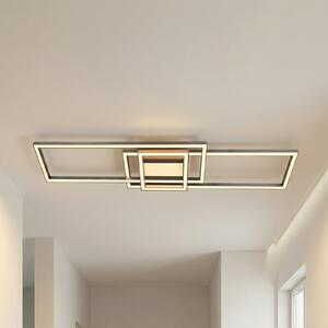 Lindby LED stropna svetilka Mairin, CCT, daljinski upravljalnik, zatemnilna, zatemnjen, Siva, Dnevna soba / jedilnica, Aluminij, Sodobni