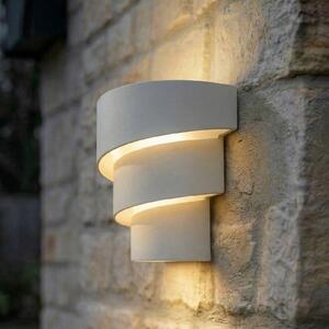 Lindby LED zunanja stenska svetilka Valir, bela, trije zasloni, IP54, Bela, Aluminij, Dizajn