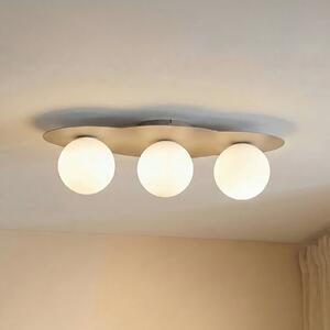 TK Lighting Stropna svetilka Cloud, bež, 3-žarčasta, steklo, dolžina 51 cm, G9, zatemnjen, Bež, Otroška soba, Steklo