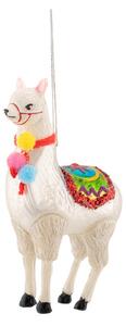 Steklen okrasek za jelko 9 cm Llama – Sass & Belle