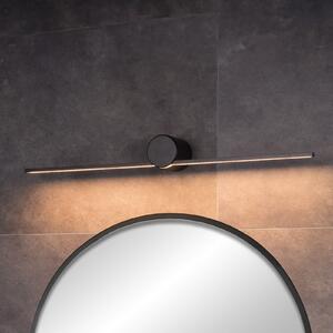 Lucide LED stenska svetilka Mizar, 60 cm, črna, IP44, Črna, Kopalnica, Aluminij