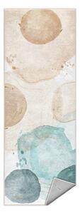 Kremno bel/turkizen pralen tekač 80x200 cm Puddle – Mila Home