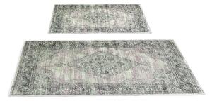 Zelene/sive kopalniške preproge v kompletu 2 ks 60x100 cm – Foutastic