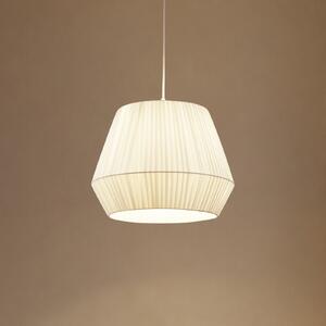 Lindby Obesek Vitore, Ø 40 cm, tekstil, bela, zatemnjen, Bela, Dnevna soba / jedilnica, Tkanine / tekstil, Skandinavski