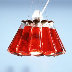 Ingo Maurer Campari Light - viseča luč, 155 cm, zatemnjen, Rdeča, Dnevna soba / jedilnica, Steklo, Dizajn