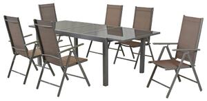 VRTNI SET aluminij srebrne barve srebrne barve, rjavosiva